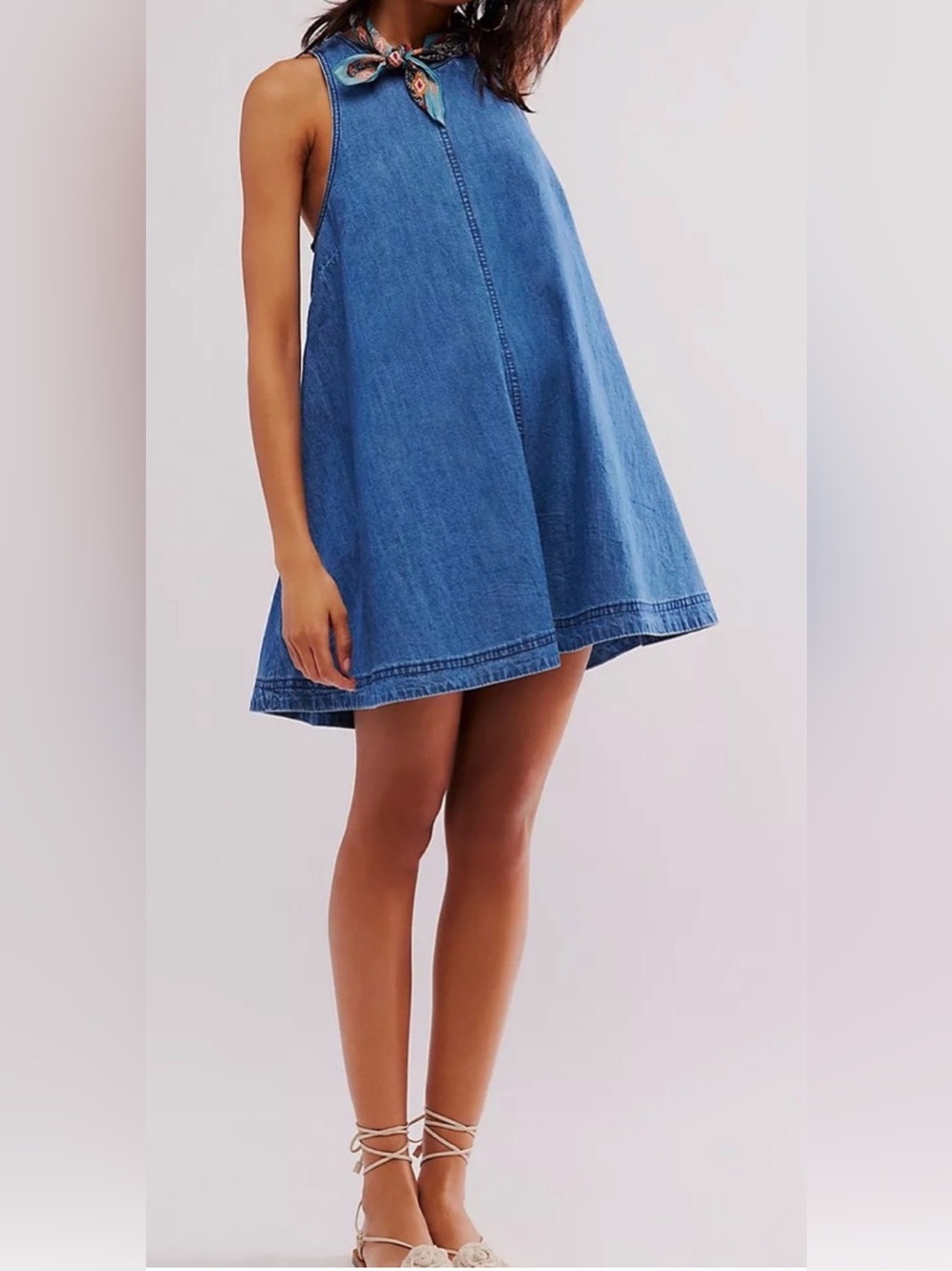 NWT Free People Susie Denim Mini Dress size small